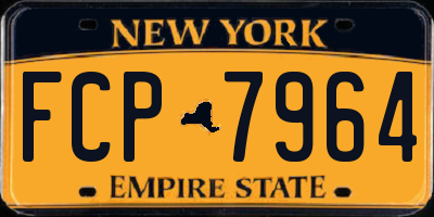 NY license plate FCP7964