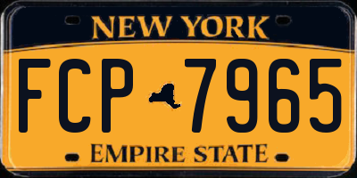 NY license plate FCP7965