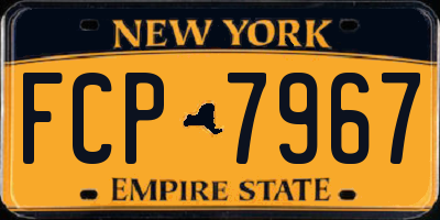 NY license plate FCP7967