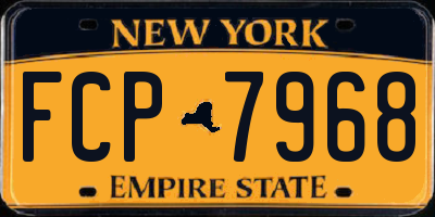 NY license plate FCP7968