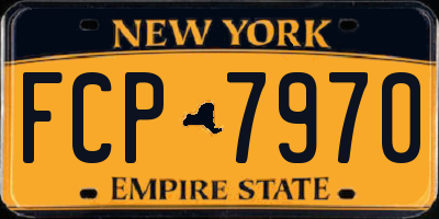 NY license plate FCP7970