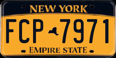 NY license plate FCP7971