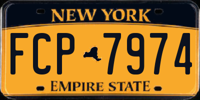 NY license plate FCP7974