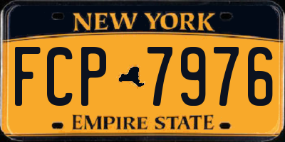 NY license plate FCP7976