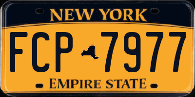 NY license plate FCP7977