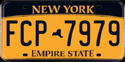 NY license plate FCP7979
