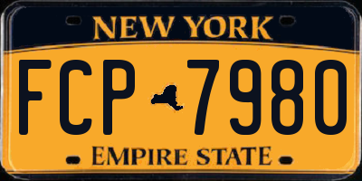 NY license plate FCP7980