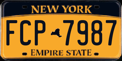 NY license plate FCP7987