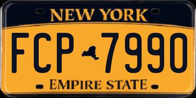 NY license plate FCP7990