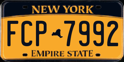 NY license plate FCP7992