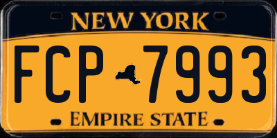 NY license plate FCP7993