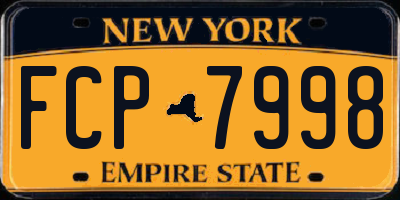 NY license plate FCP7998
