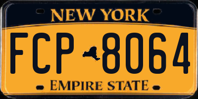 NY license plate FCP8064