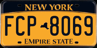 NY license plate FCP8069