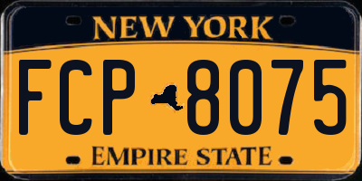 NY license plate FCP8075