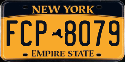 NY license plate FCP8079