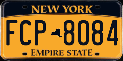 NY license plate FCP8084