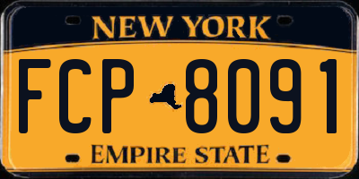 NY license plate FCP8091