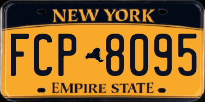 NY license plate FCP8095