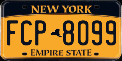 NY license plate FCP8099