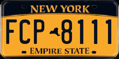 NY license plate FCP8111