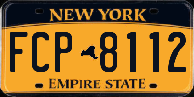 NY license plate FCP8112