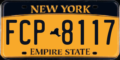 NY license plate FCP8117