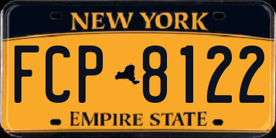 NY license plate FCP8122