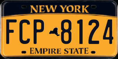 NY license plate FCP8124