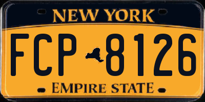 NY license plate FCP8126