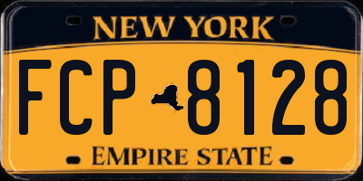 NY license plate FCP8128