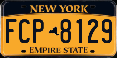 NY license plate FCP8129
