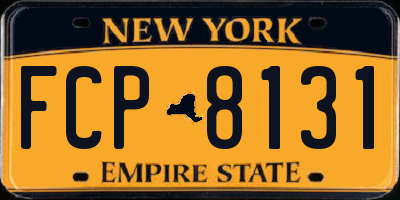 NY license plate FCP8131