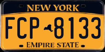 NY license plate FCP8133