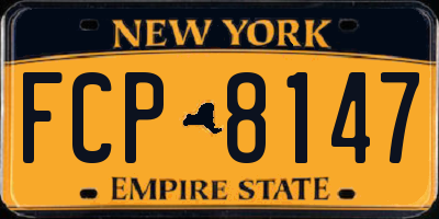 NY license plate FCP8147