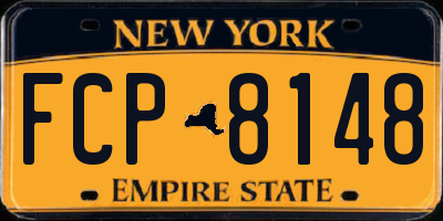 NY license plate FCP8148