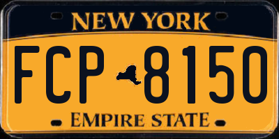 NY license plate FCP8150