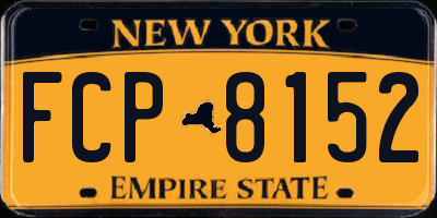 NY license plate FCP8152