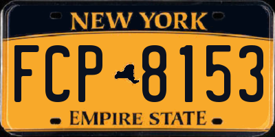 NY license plate FCP8153