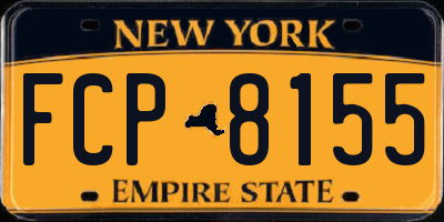 NY license plate FCP8155