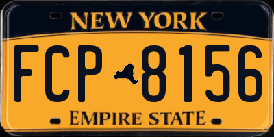 NY license plate FCP8156