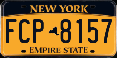 NY license plate FCP8157