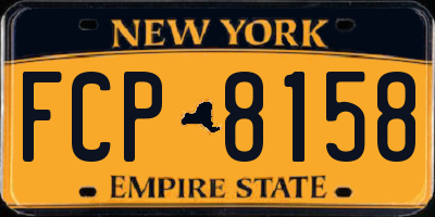 NY license plate FCP8158
