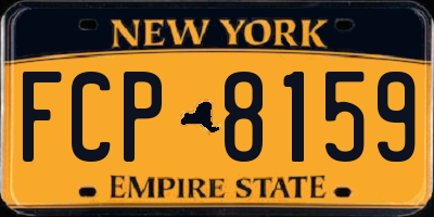 NY license plate FCP8159