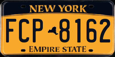 NY license plate FCP8162