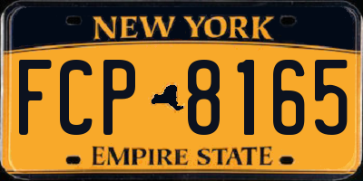 NY license plate FCP8165