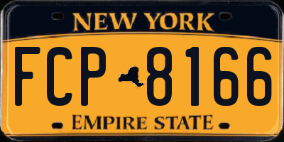 NY license plate FCP8166