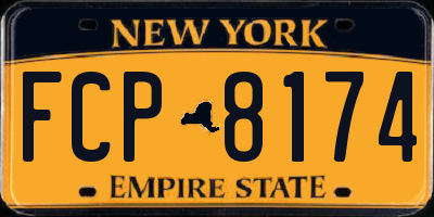 NY license plate FCP8174