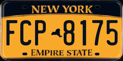 NY license plate FCP8175