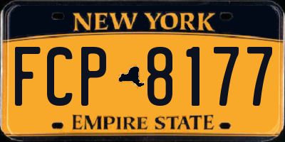 NY license plate FCP8177